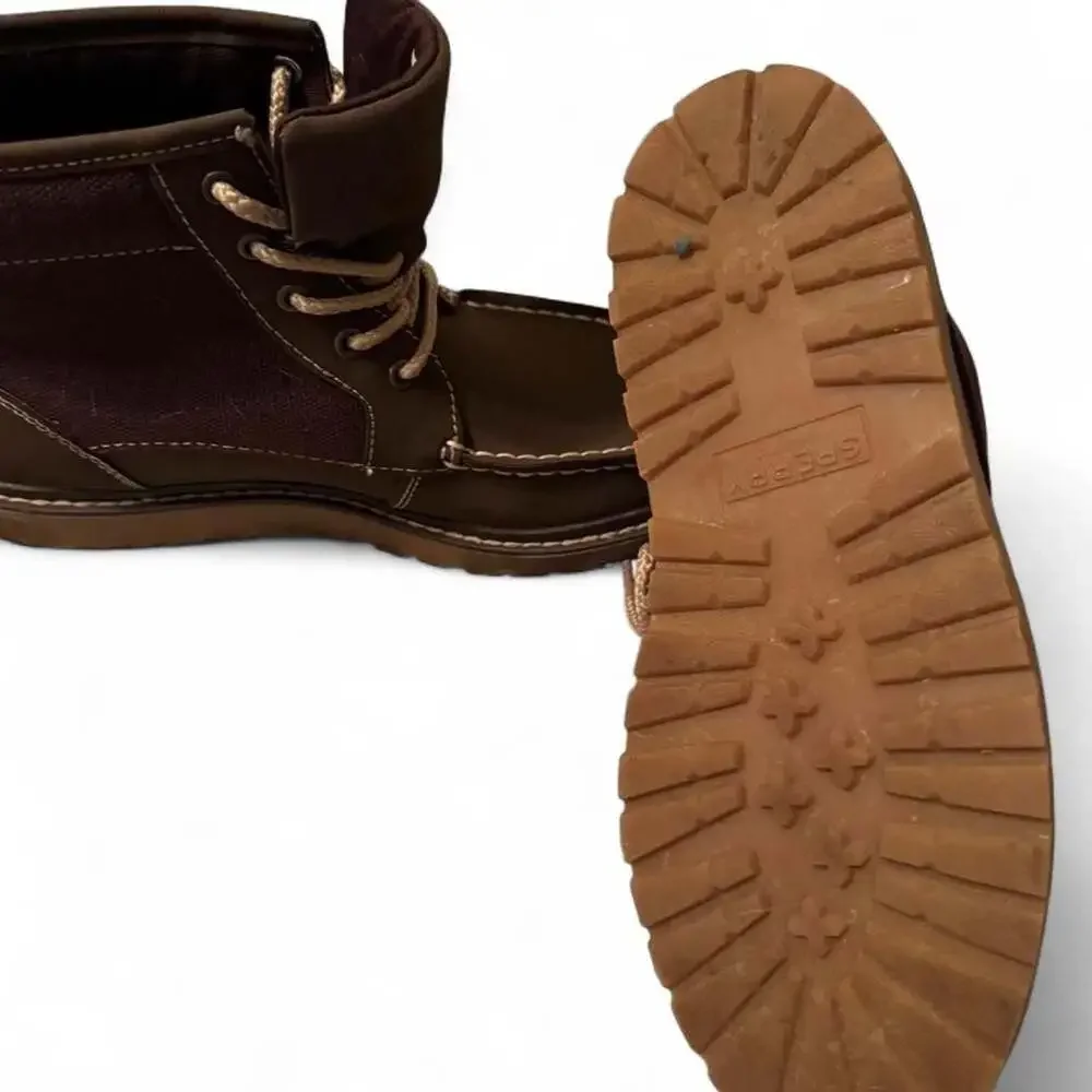 Sperry Rudder Boys Brown Lace-Up Boots Size 3